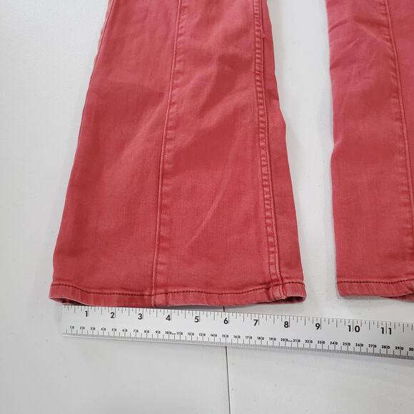Free People We The Free Penny Pants Womens 28 Red Flare Boot Stretch - Picture 6 of 10